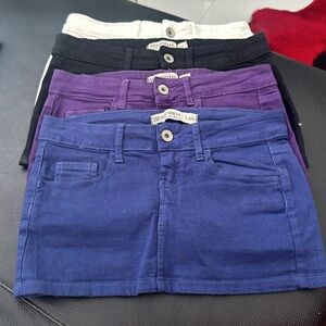 Zara Denim Skirt Set. Blue and Purple